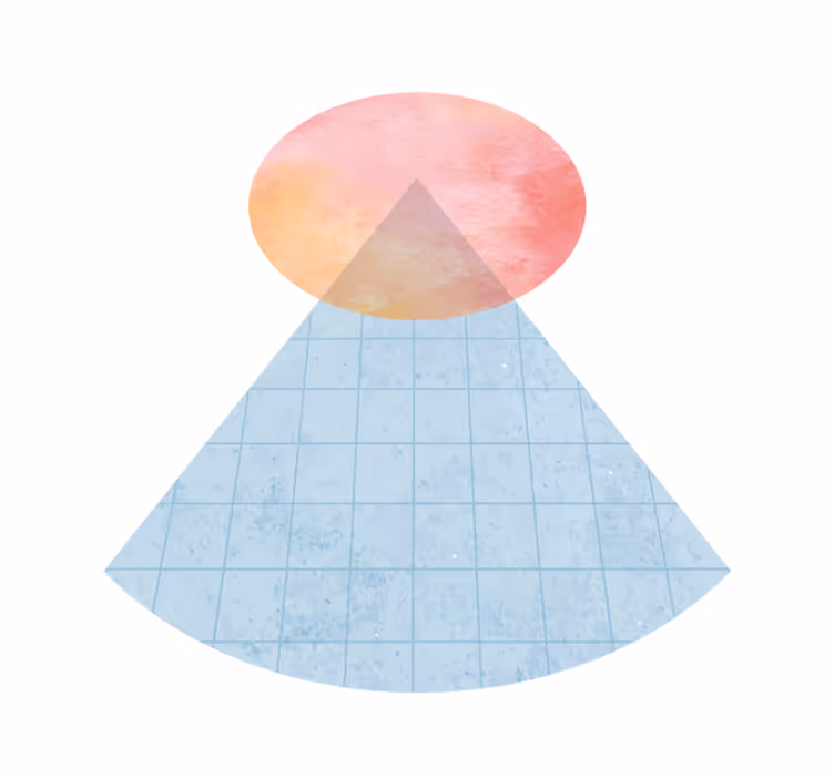 Vinil podovi minimalistički trokut geometrijskog gradijenta - TenStickers