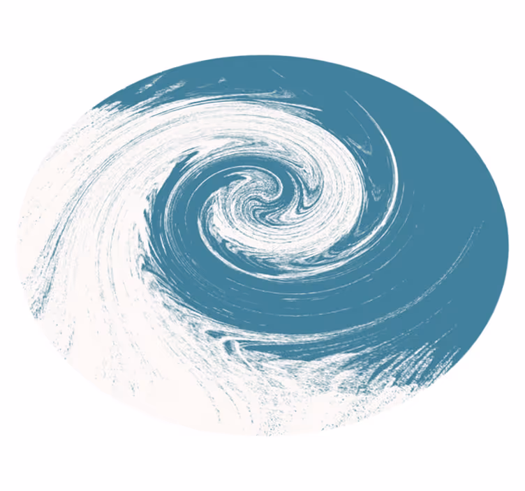 Vinil podovi kružni swirling Blue Abstract - TenStickers