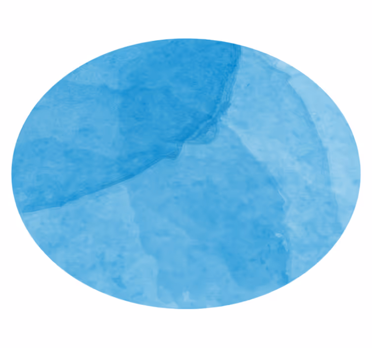 Vinil podovi minimalistički apstraktni plavi kružni dizajn - TenStickers
