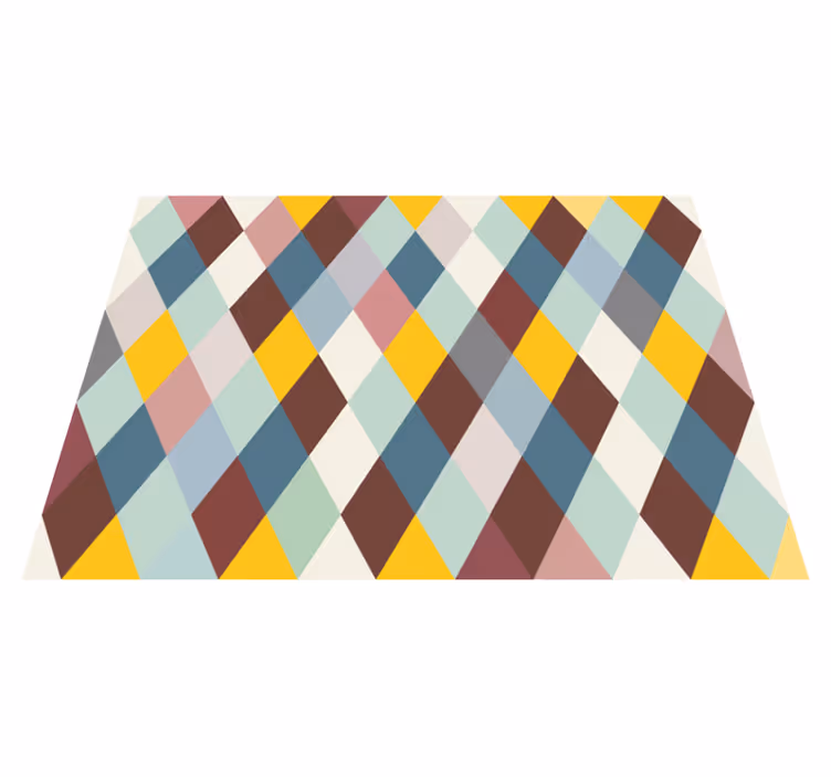 Geometrijski pastelni raznobojni dijamantni tepisi - TenStickers