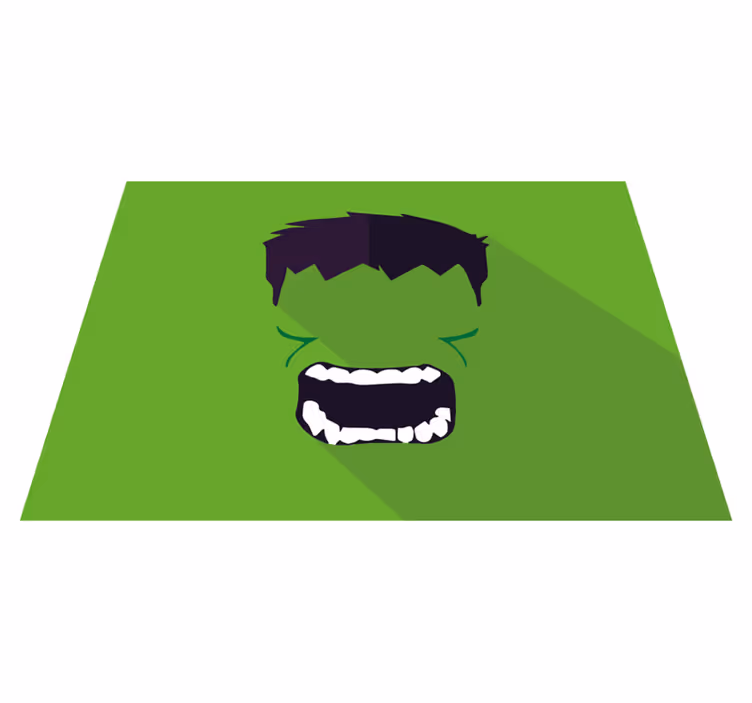 Zeleni superheroj dječji vinil tepih - TenStickers