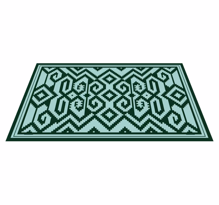 Vinil podovi skandinavski zelene geometrijske uzorke - TenStickers