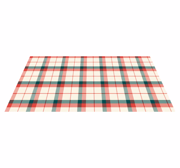Božićni tartan geometrijski tepisi - TenStickers