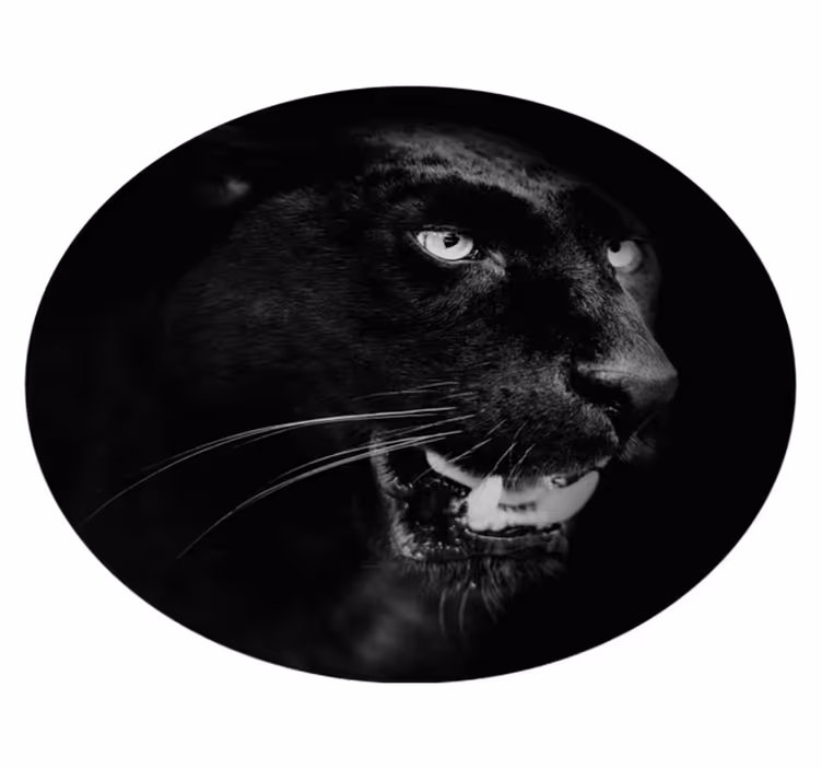 Crna pantera portret životinja prostirka - TenStickers