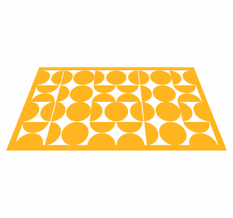 Vinil podovi geometrijski Žuti polukružnici - TenStickers