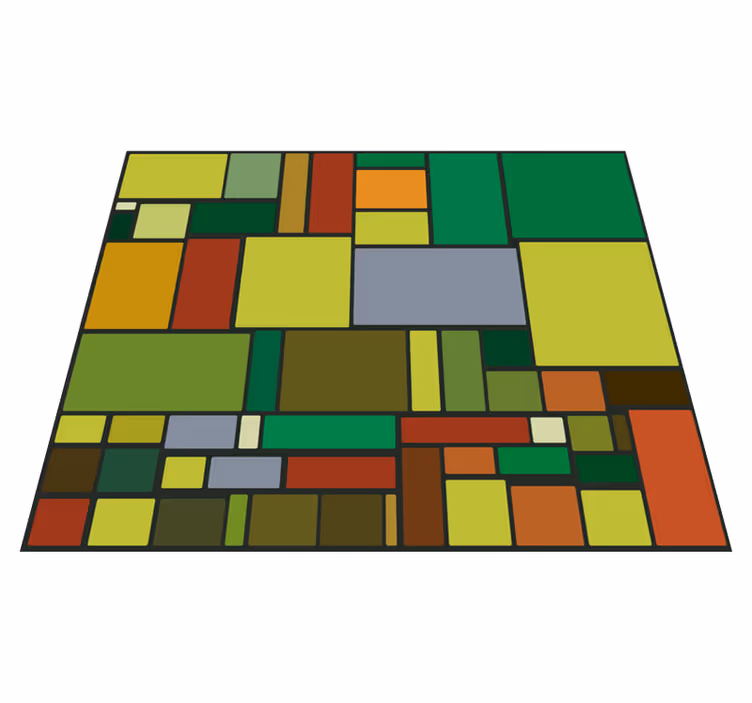 Vinil podovi geometrijski višebojni retro mozaik - TenStickers