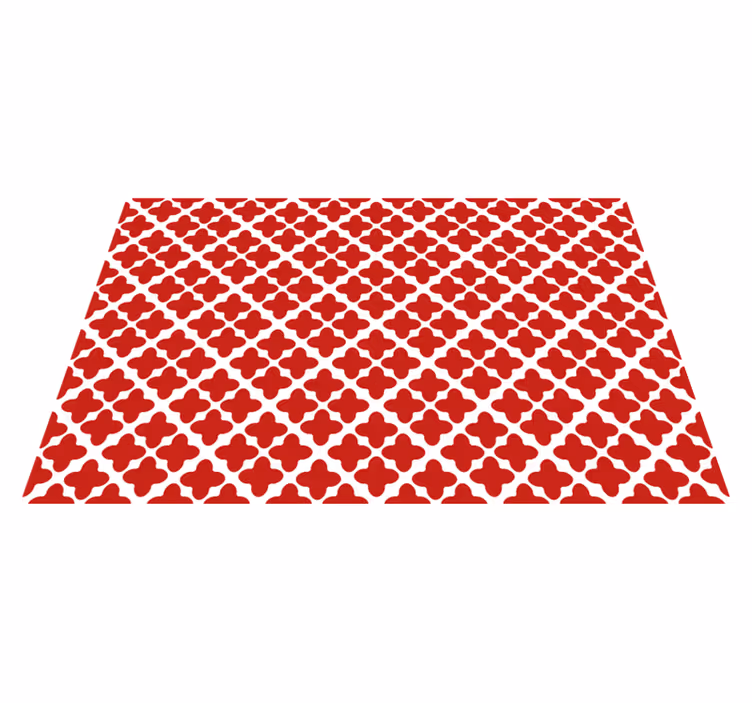 Vinil podovi crvena bijeli geometrijski uzorak - TenStickers