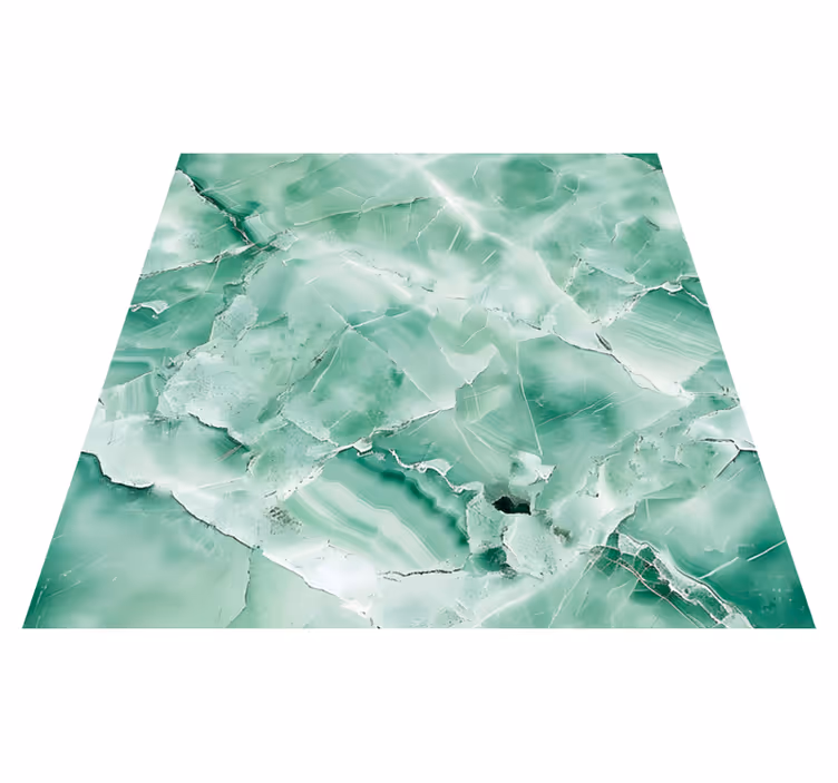 Mramorni vinilni tepih zelena pastelna boja - TenStickers