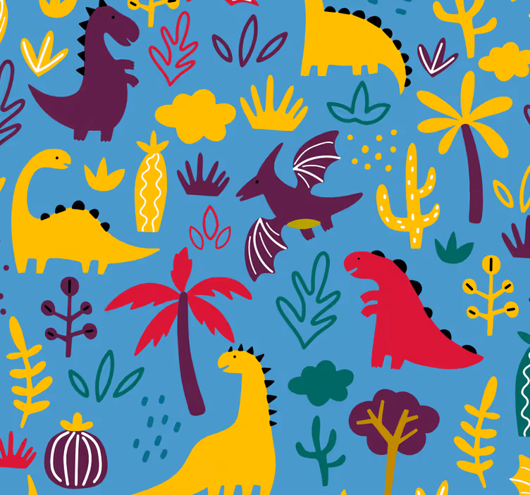 Tapete za zid  životinjske fauna dinosaura - TenStickers