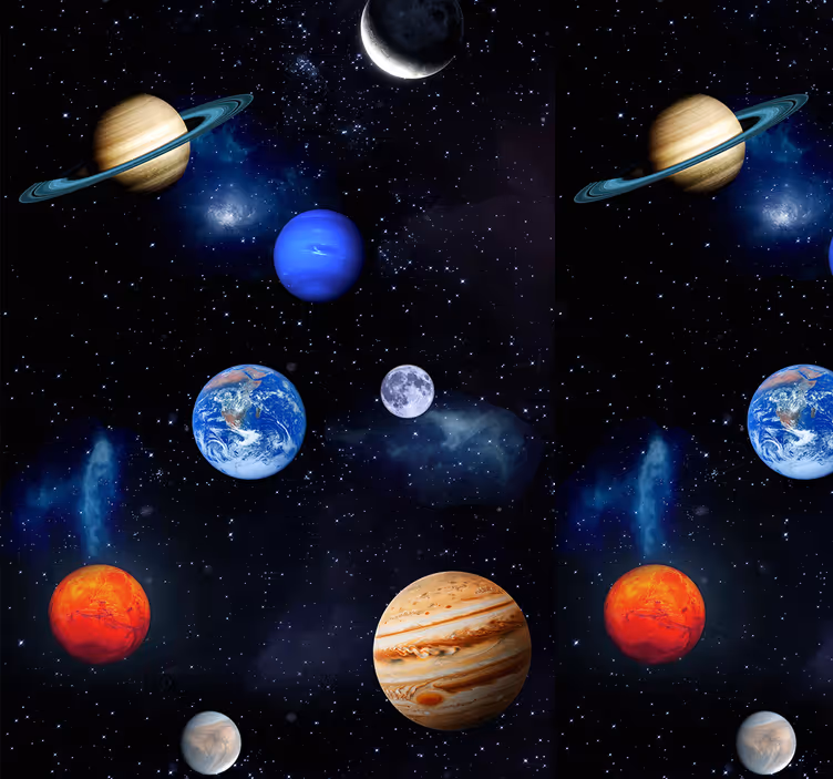 Tapete za zid Zvijezde kozmos svemir planeti - TenStickers