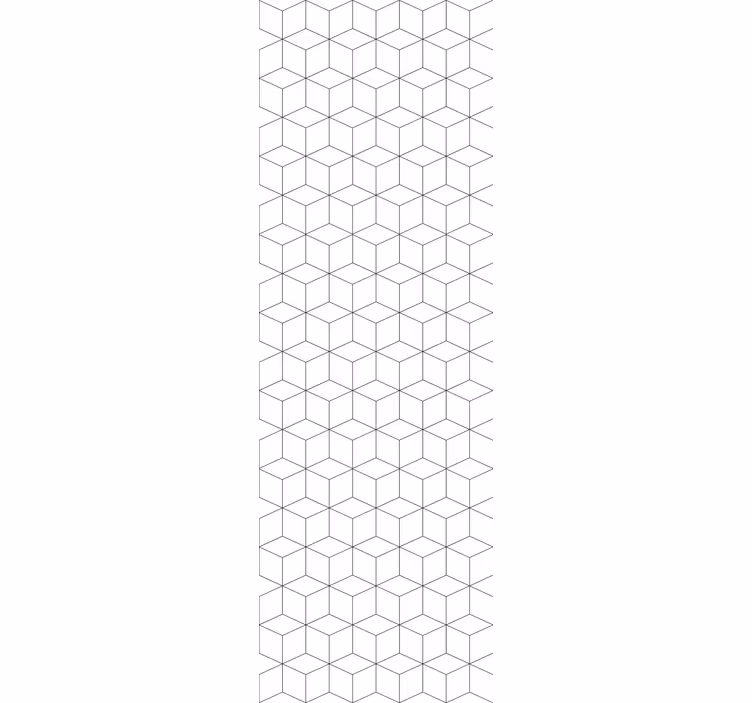 Tapete za zid Geometrijski bijeli šesterokutni motiv - TenStickers