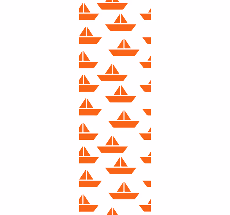 Zidne tapete za dječju sobu narančasti motiv jedrilice - TenStickers