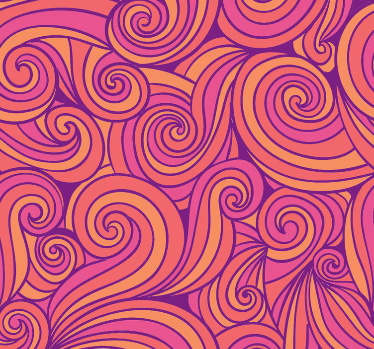 Tapete za zid Geometrijski krivudavi vrtložni uzorak - TenStickers