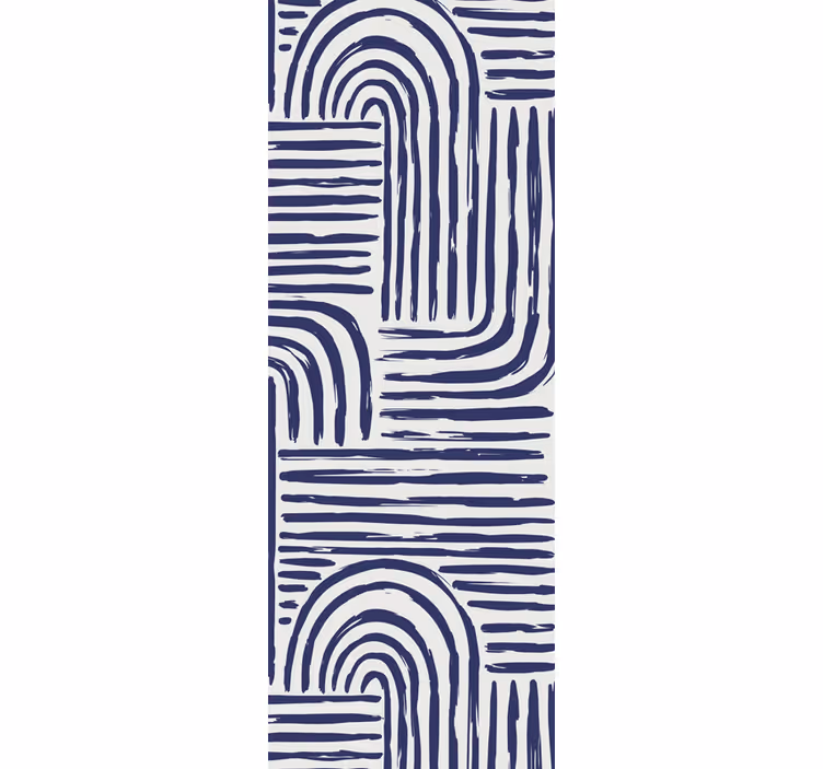Tapete za zid Geometrijski dizajn zakrivljenih linija - TenStickers