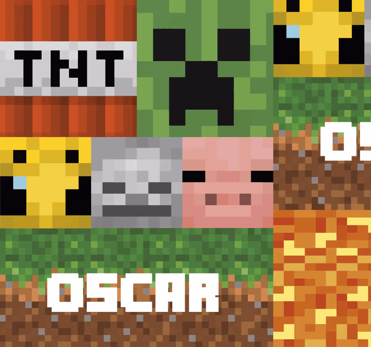 Pozadina tinejdžerke spavaće sobe geometrijski uzorak za igre - TenStickers