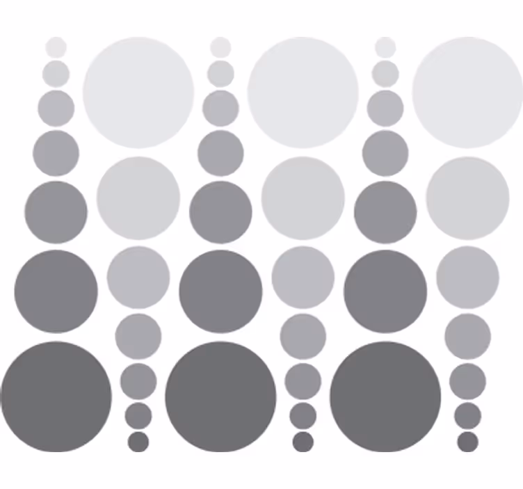 Tapete za zid geometrijski sivi krugovi u bojama - TenStickers