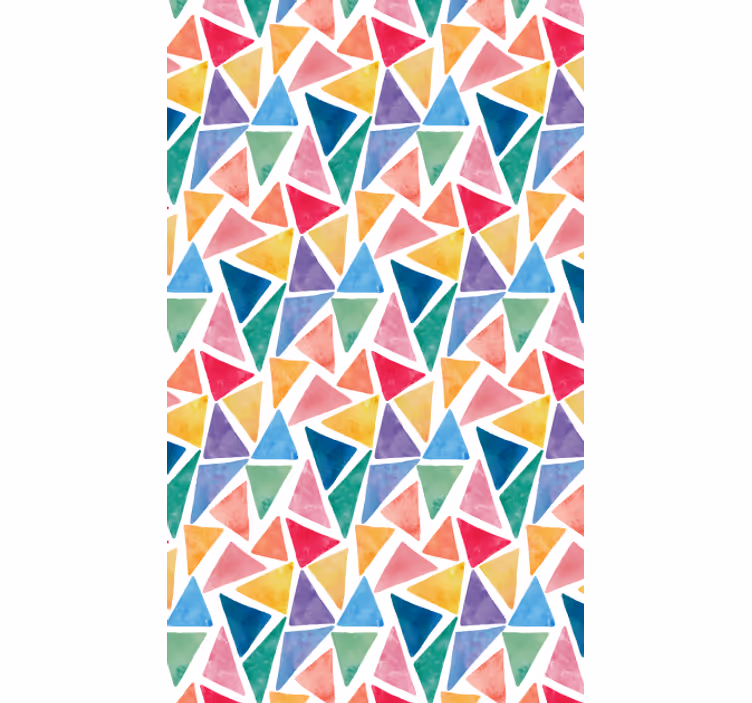 Tapete za zid geometrijski veseli šareni trokuti - TenStickers