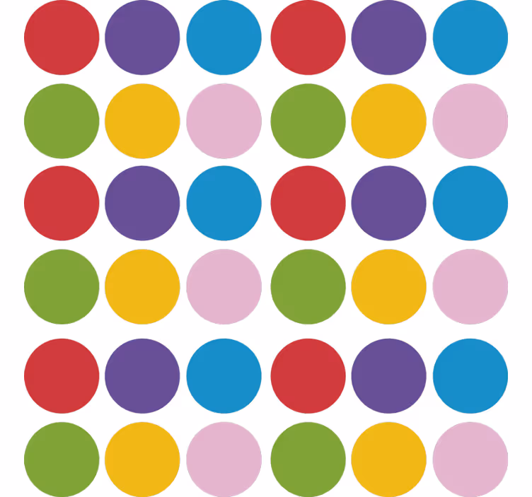 Tapete za zid geometrijski jednostavni šareni krugovi - TenStickers