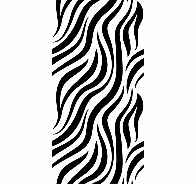 Tapete za zid geometrijski crno-bijele zebra pruge - TenStickers