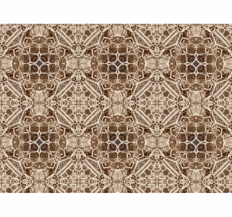 Tapete za dnevni boravak ornamentalni čipkasti kaleidoskop - TenStickers