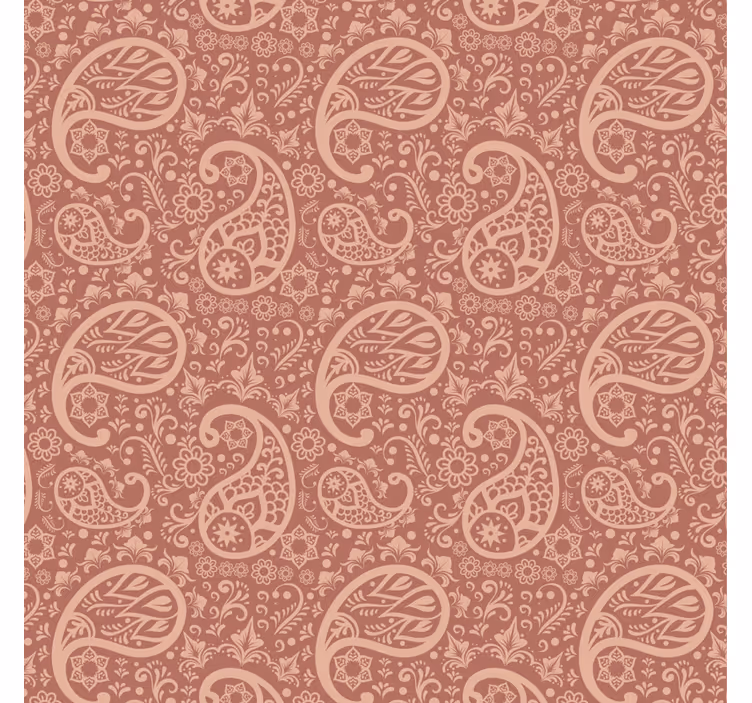 Tapete za zid cvjetni uz topli uzorak paisley - TenStickers