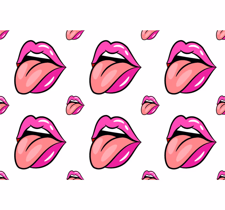 Tapete za spavaću sobu s razigranim motivom usana - TenStickers
