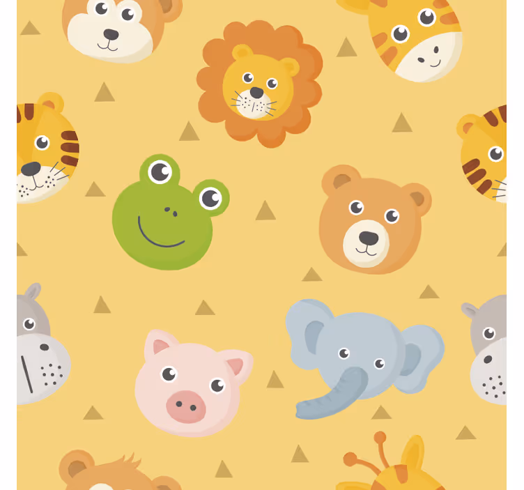 Tapete za zid životinjske šarena igraonica - TenStickers