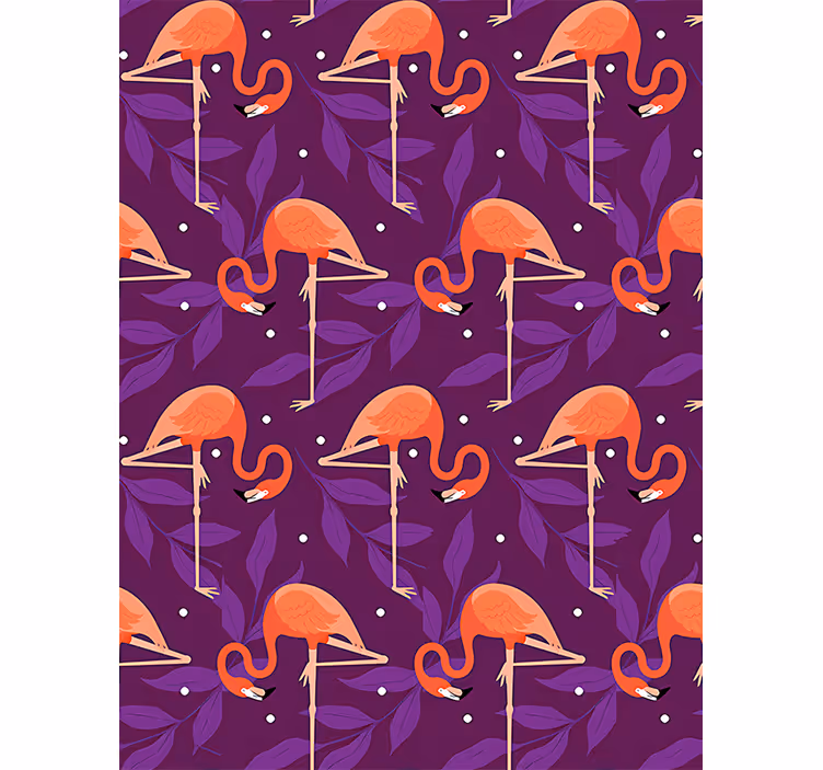 Tapete za zid ptice ružičasti tropski flamingosi - TenStickers