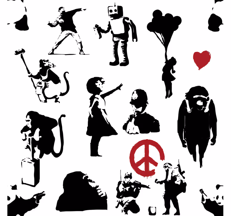 Tapete za spavaću sobu s maštovitim uzorcima likova - TenStickers
