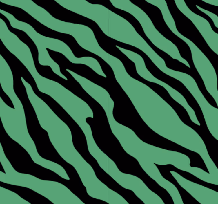Tapete za zid životinjske green zebra dizajn - TenStickers