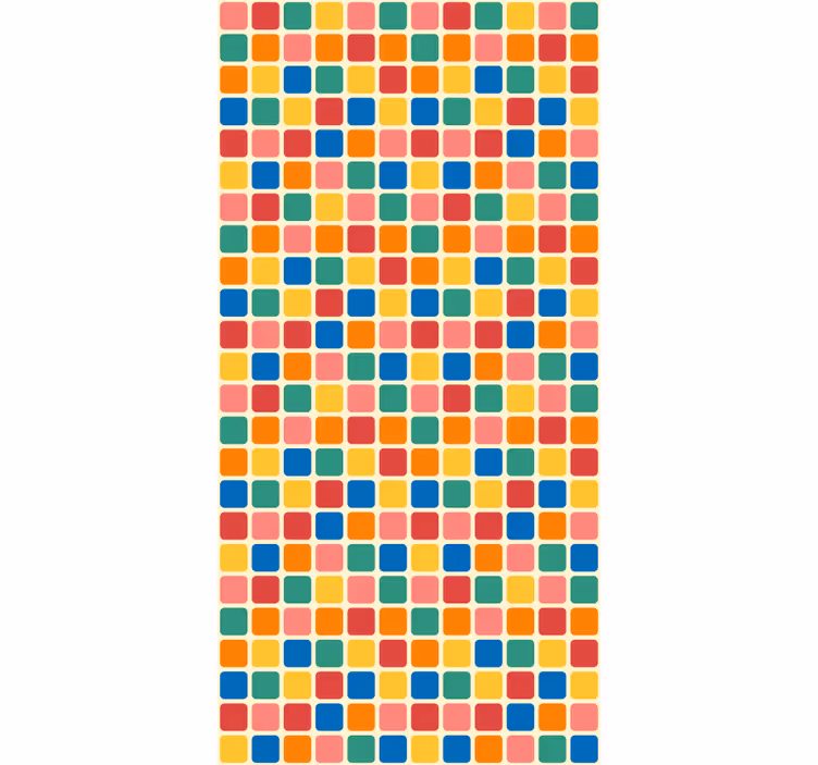 Uredske tapete u više boja s kvadratima - TenStickers