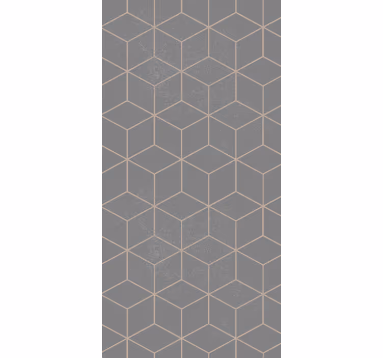 Uredske tapete geometrijski sivi heksagon uzorak - TenStickers