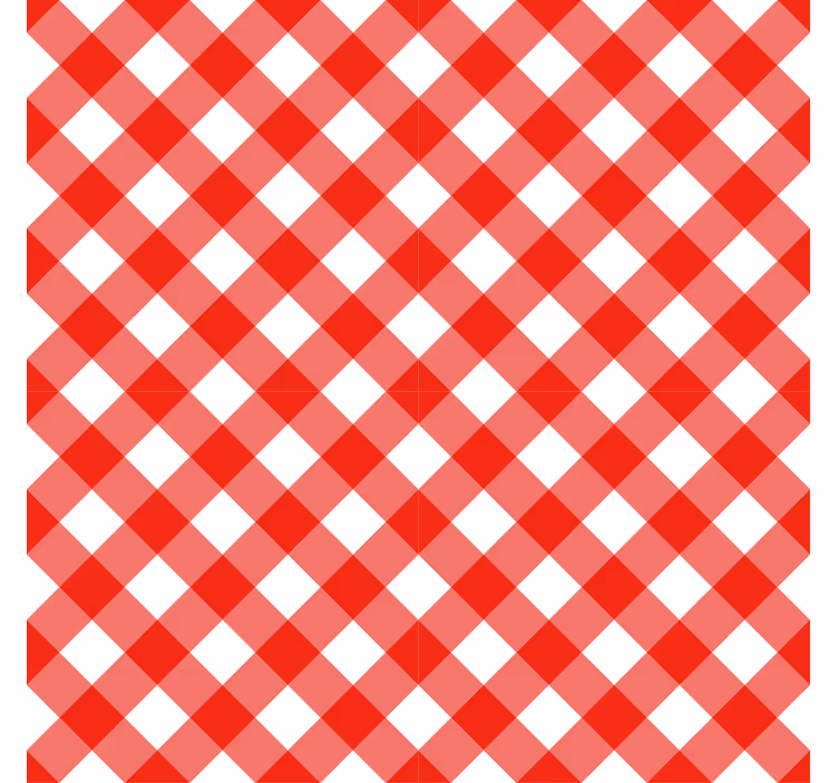 Tapete za hodnik u uzorku crvenih i bijelih kvadrata - TenStickers