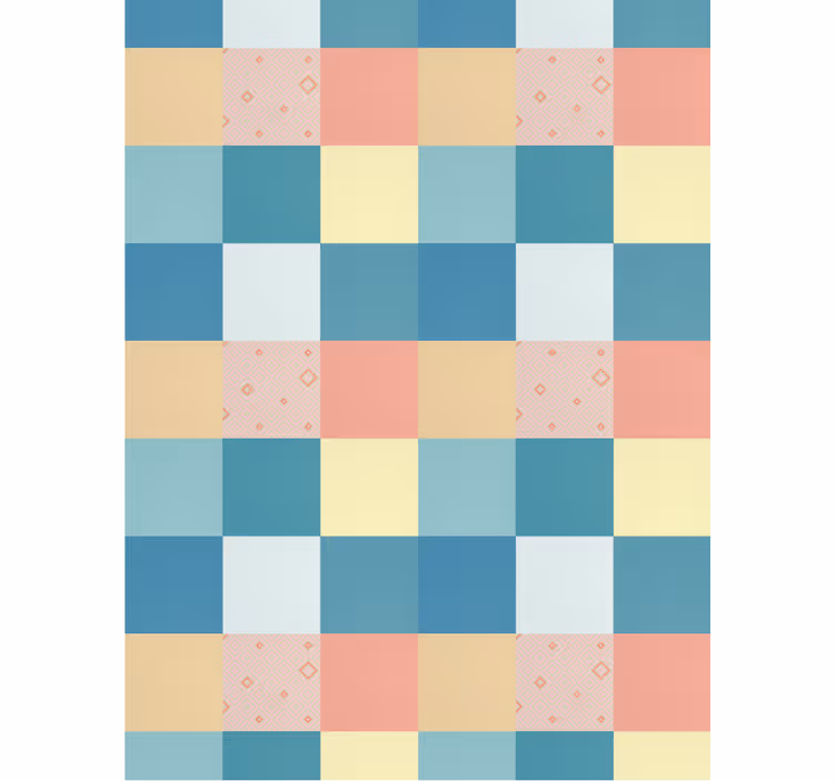 Tapete za hodnik šareni retro patchwork uzorak - TenStickers