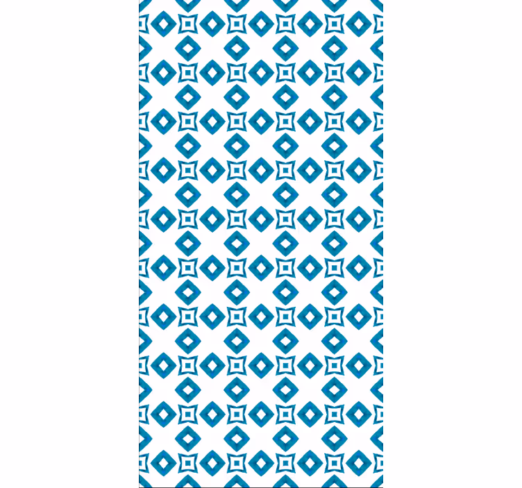 Tapete za hodnik u geometrijskom plavom dijamantu - TenStickers