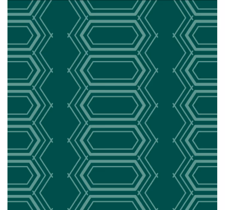 Tapete za blagovaonu s geometrijskim zelenim krugovima - TenStickers