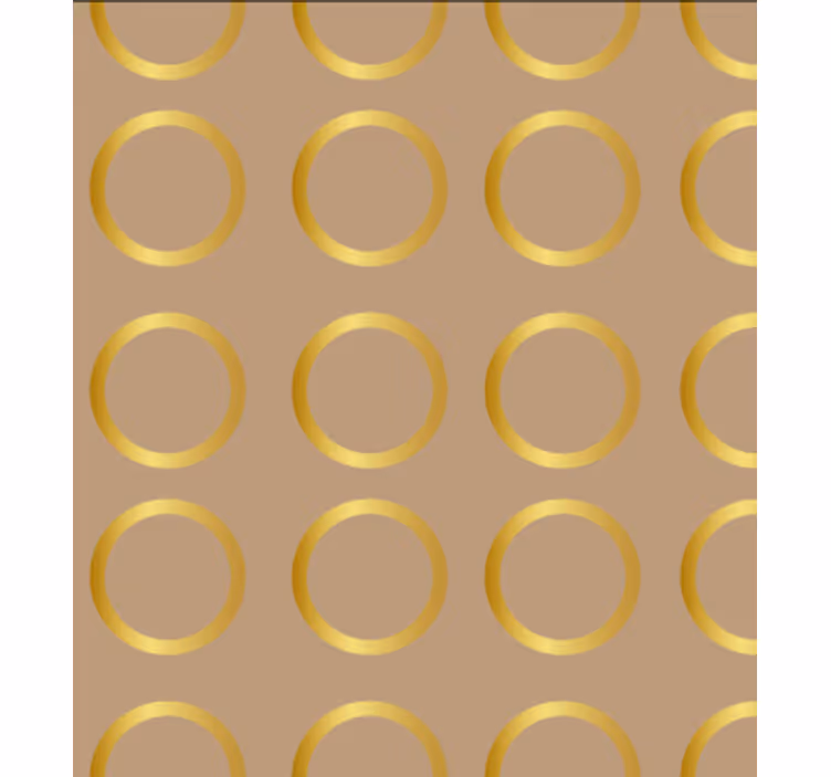 Tapete za blagovaonu zlatni kružni geometrijski uzorak - TenStickers