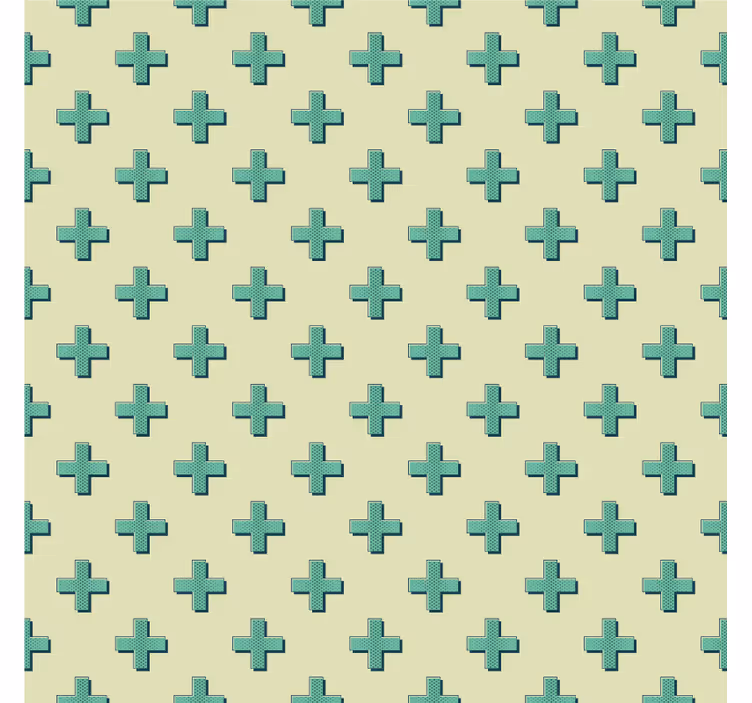 Tapete za zid geometrijski mint plus oblici - TenStickers