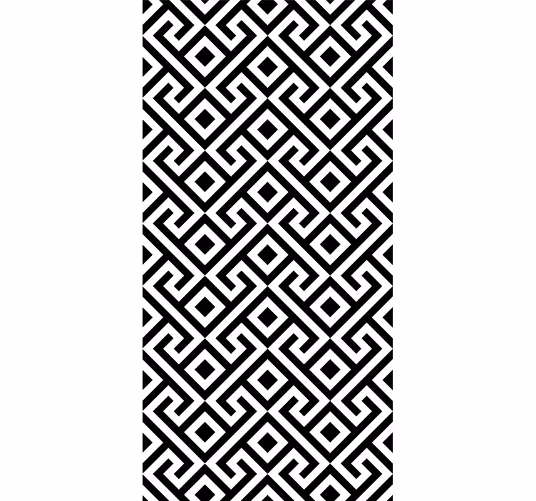 Tapete za zid geometrijski odvažan crno-bijeli uzorak - TenStickers