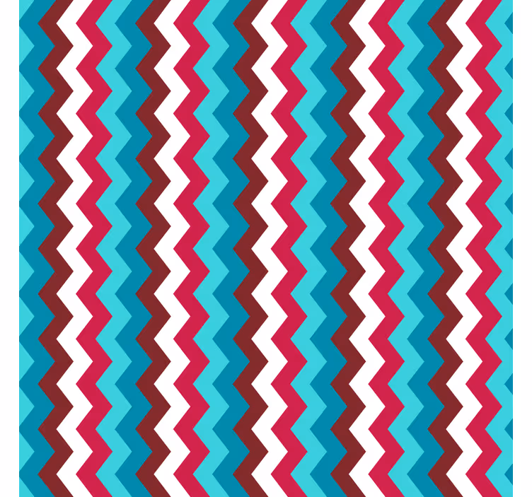 Tapete za zid geometrijski zigzag valni uzorak - TenStickers
