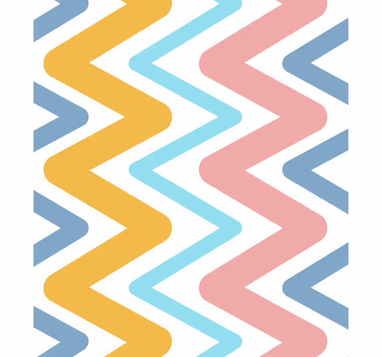 Tapete za zid geometrijski Živahni zigzag koncept - TenStickers