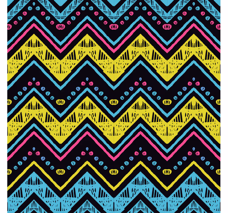 Tapete za zid geometrijski uzorak vibrantni chevron - TenStickers