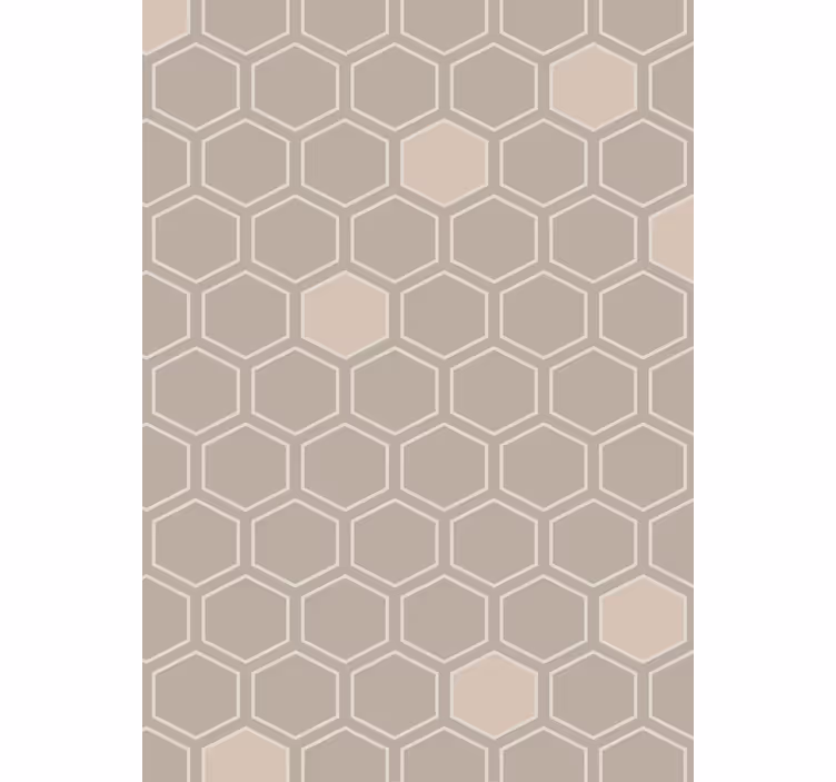 Tapete za zid geometrijski bež motiv heksagona - TenStickers