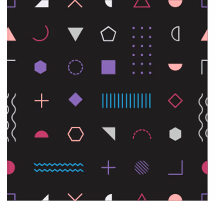 Tapete za zid geometrijski igra oblih oblika - TenStickers