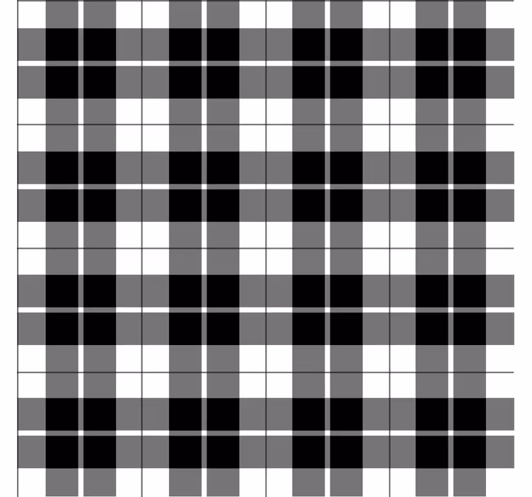 Tapete za zid geometrijski crno-bijeli karirani - TenStickers