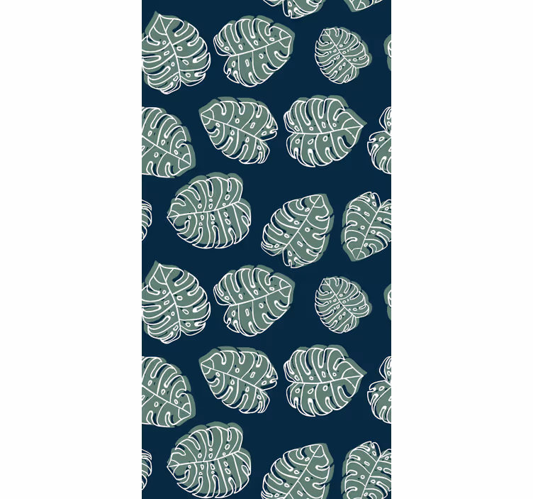 Tapete za zid priroda monstera deliciosa u zelenoj i plavoj - TenStickers