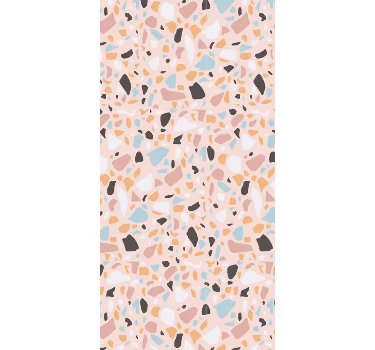 Tapete druge teksture u ružičasto-plavom akvarelu terrazzo - TenStickers