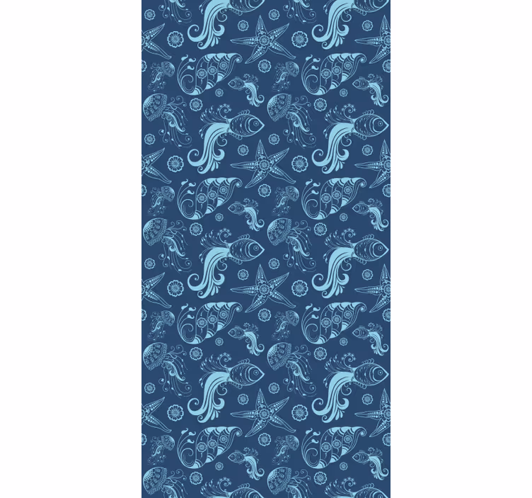 Zidne tapete za dječju sobu uzorak oceanske faune - TenStickers