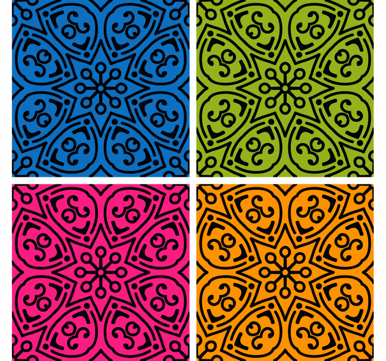 Tapete za zid pločice s mandala uzorcima - TenStickers