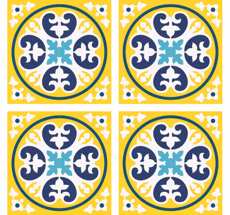 Tapete za zid pločice s cvjetnim uzorkom keramike - TenStickers